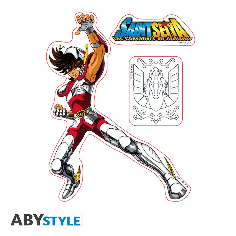 SAINT SEIYA - Stickers - 16x11cm/ 2 sheets - Pegasus/Shiryu